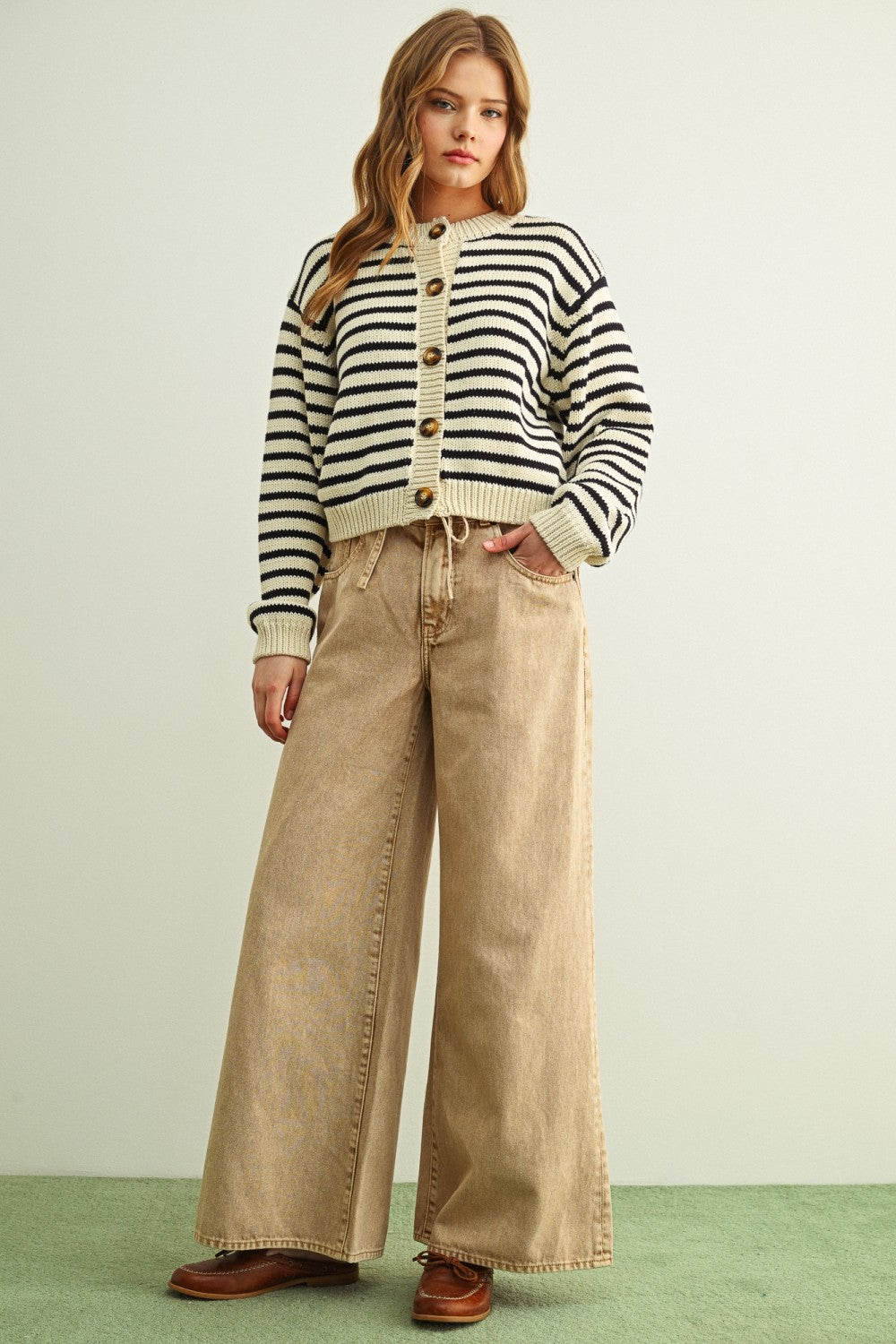THE BEAUMONT STRIPED COTTON CARDIGAN | 100% COTTON