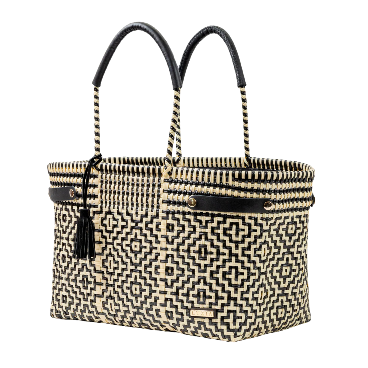 LUZIA COLLECTION 
| OPEN BASKET JUMBO CROSS DIAMOND BLACK BEIGE