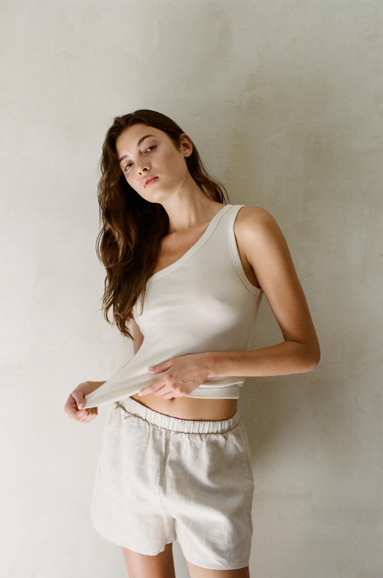 PREMIUM LINE | EVE ONE SHOULDER ORGANIC COTTON TANK