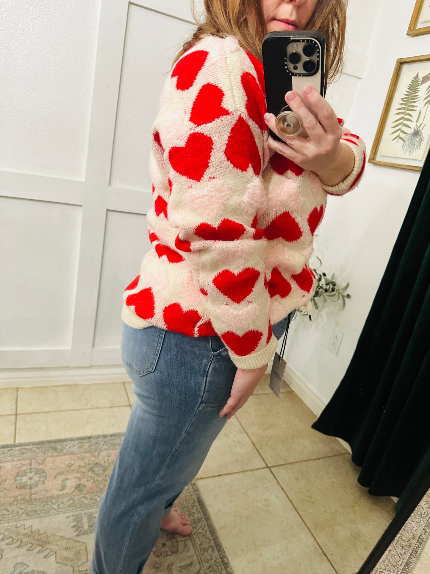 BIBI MULTI COLOR HEART PULL OVER