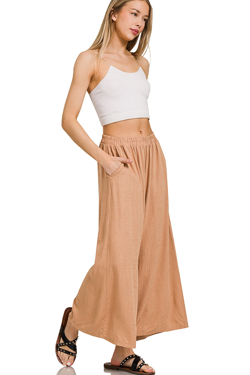 LINEN WIDE LEG PANTS |  RESTOCKED | BEST SELLER