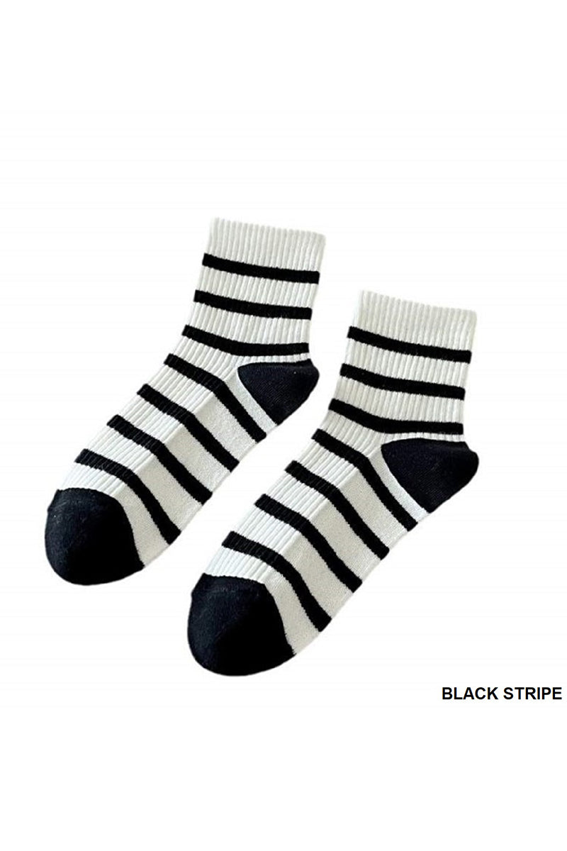 ZEBRA PATTERN CREW SOCKS