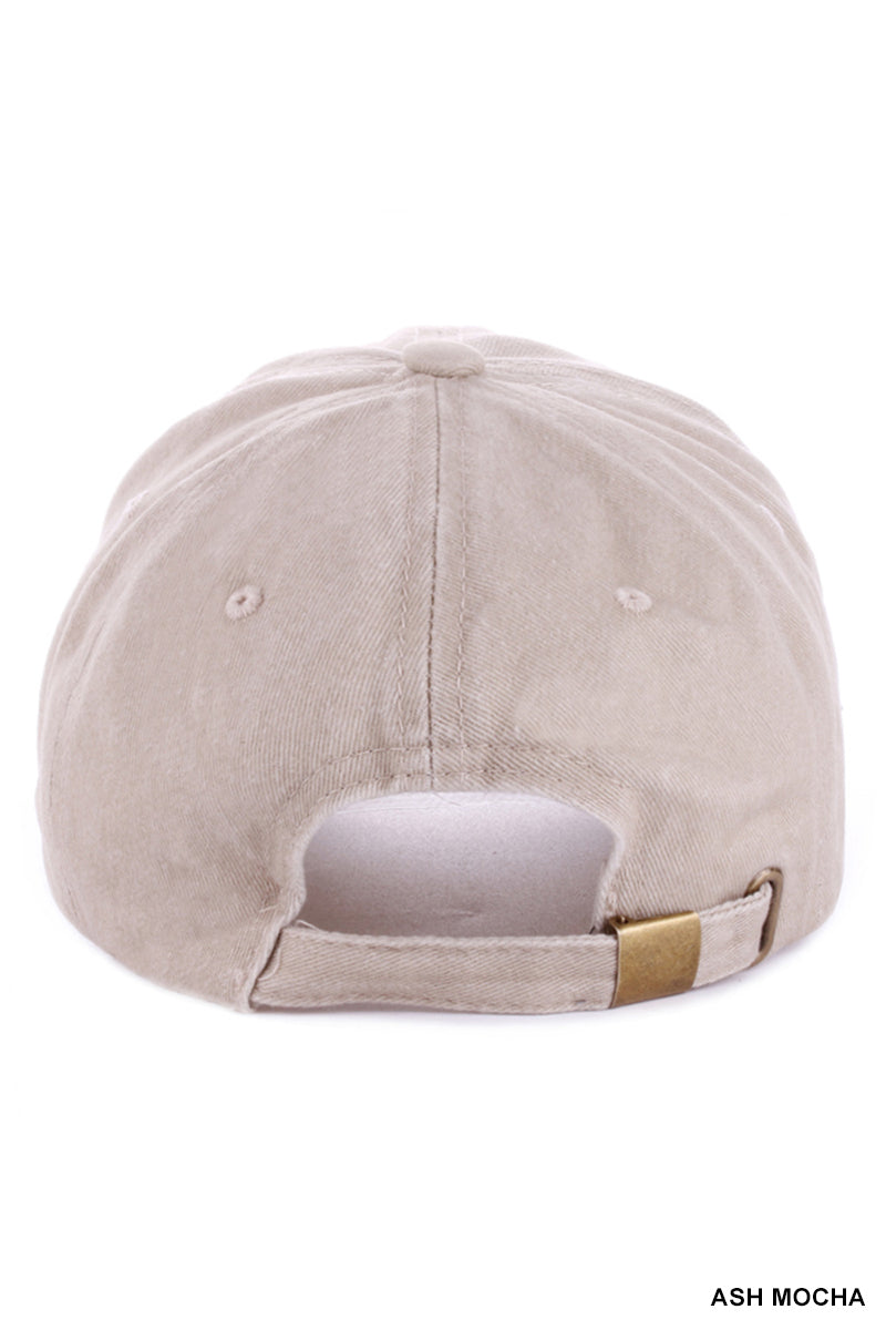 VINTAGE WASHED BASEBALL CAP - ASH MOCHA