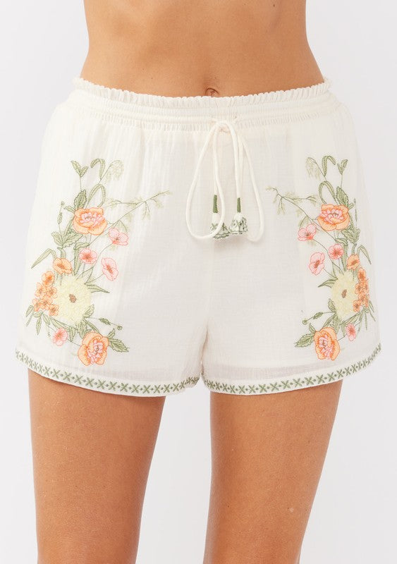 PREMIUM LINE | FLORAL EMBROIDERY TOP AND BOTTOM SET