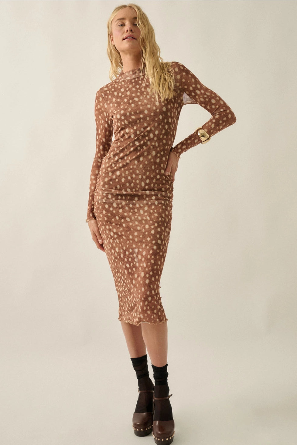 THE FAWN MESH MIDI DRESS
