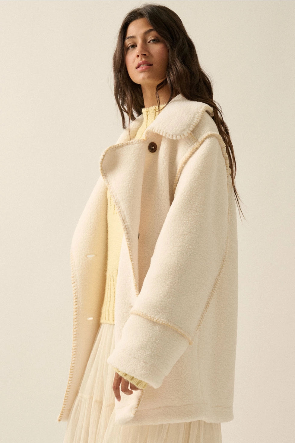 THE ASPEN BLANKET-STITCH JACKET | CLOUD