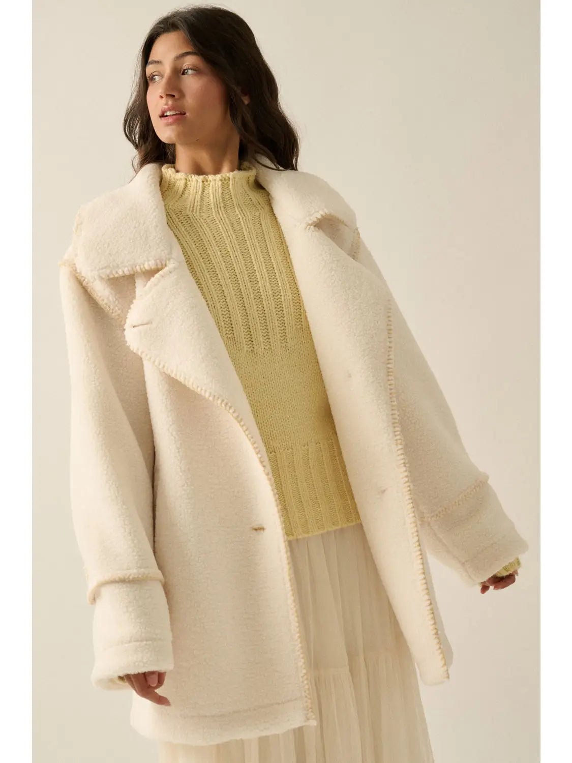 THE ASPEN BLANKET-STITCH JACKET | CLOUD
