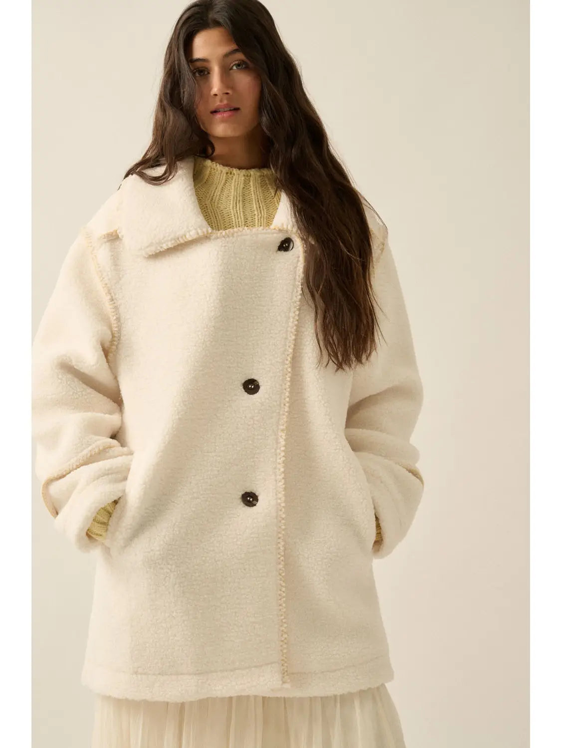 THE ASPEN BLANKET-STITCH JACKET | CLOUD
