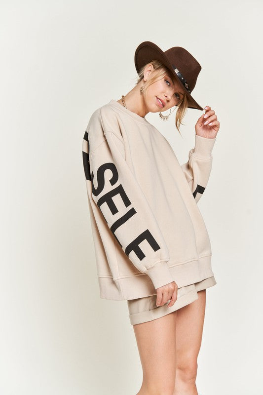 BE YOURSELF LOVE YOURSELF SWEATSHIRT | CREAM PRE-ORDER