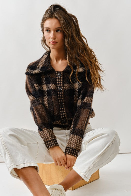 THE PLAID BUTTON DOWN JACKET