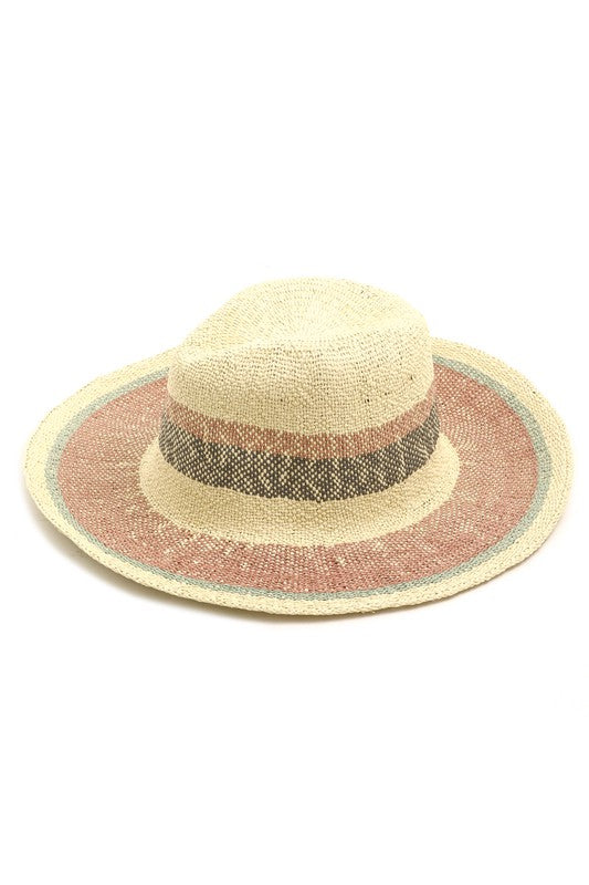 CRIMSON BLUSH SUN RAFFIS HAT