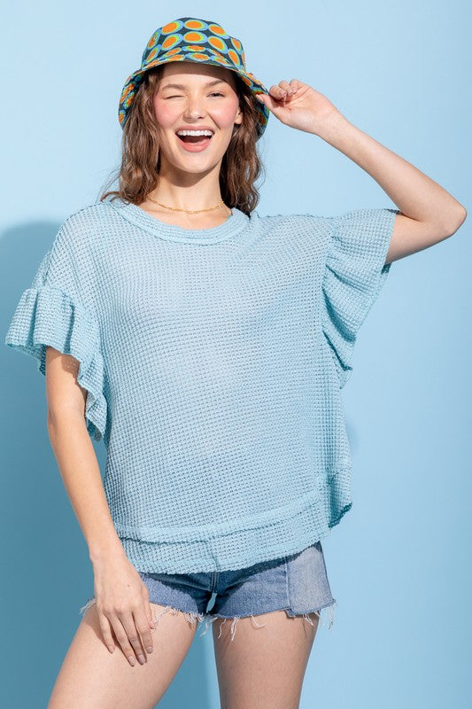 MINT WAFFLE TOP