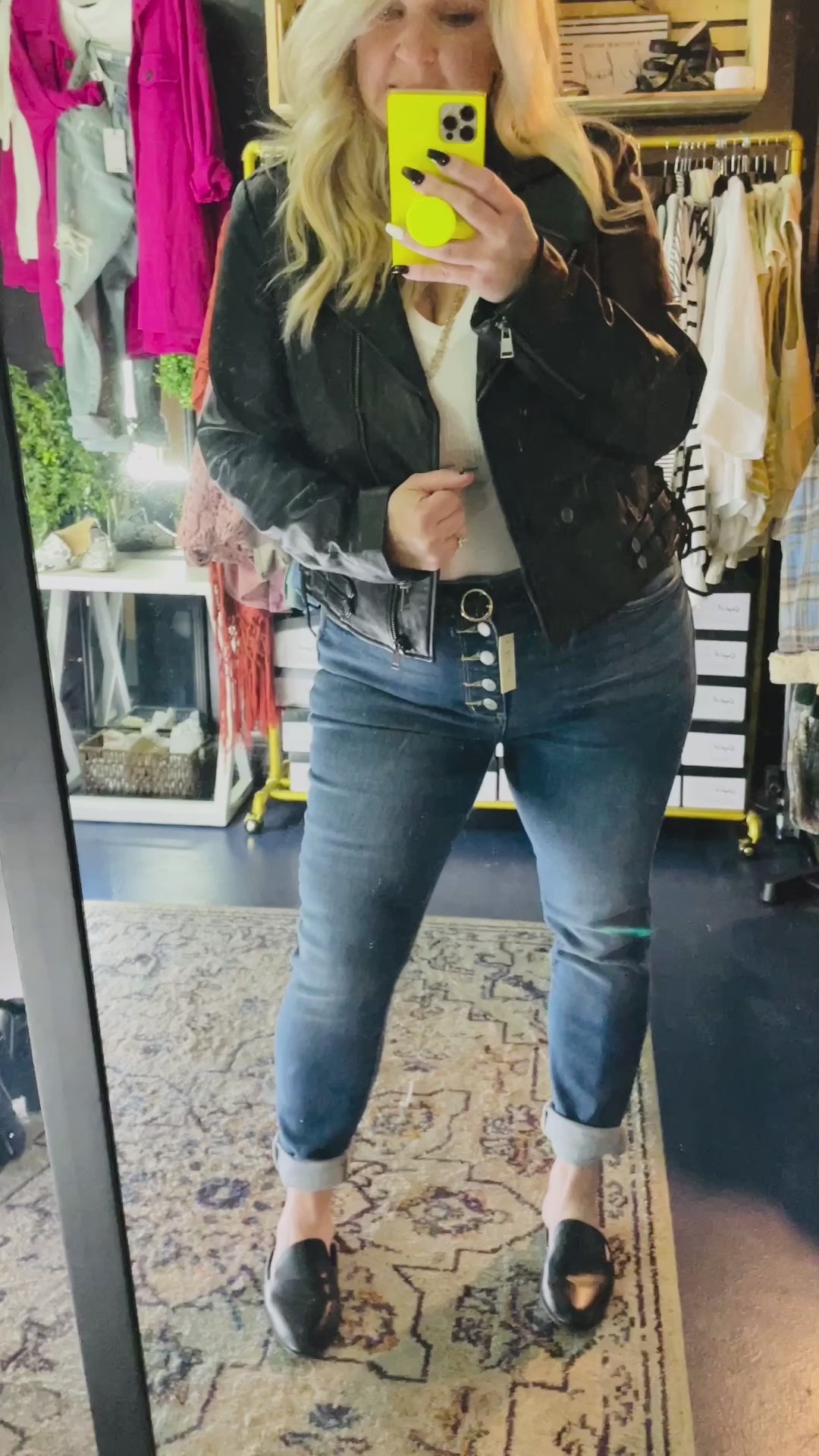 Load and play video in Gallery viewer, KANCAN LEATHER MOTO JACKET
