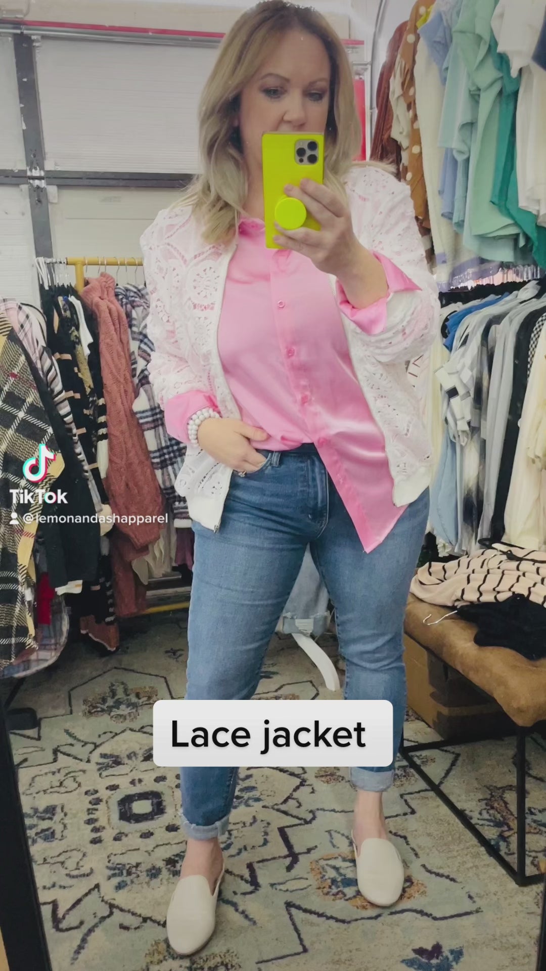 Load and play video in Gallery viewer, LACE DETAIL ZIP UP JACKET - S - 3X
