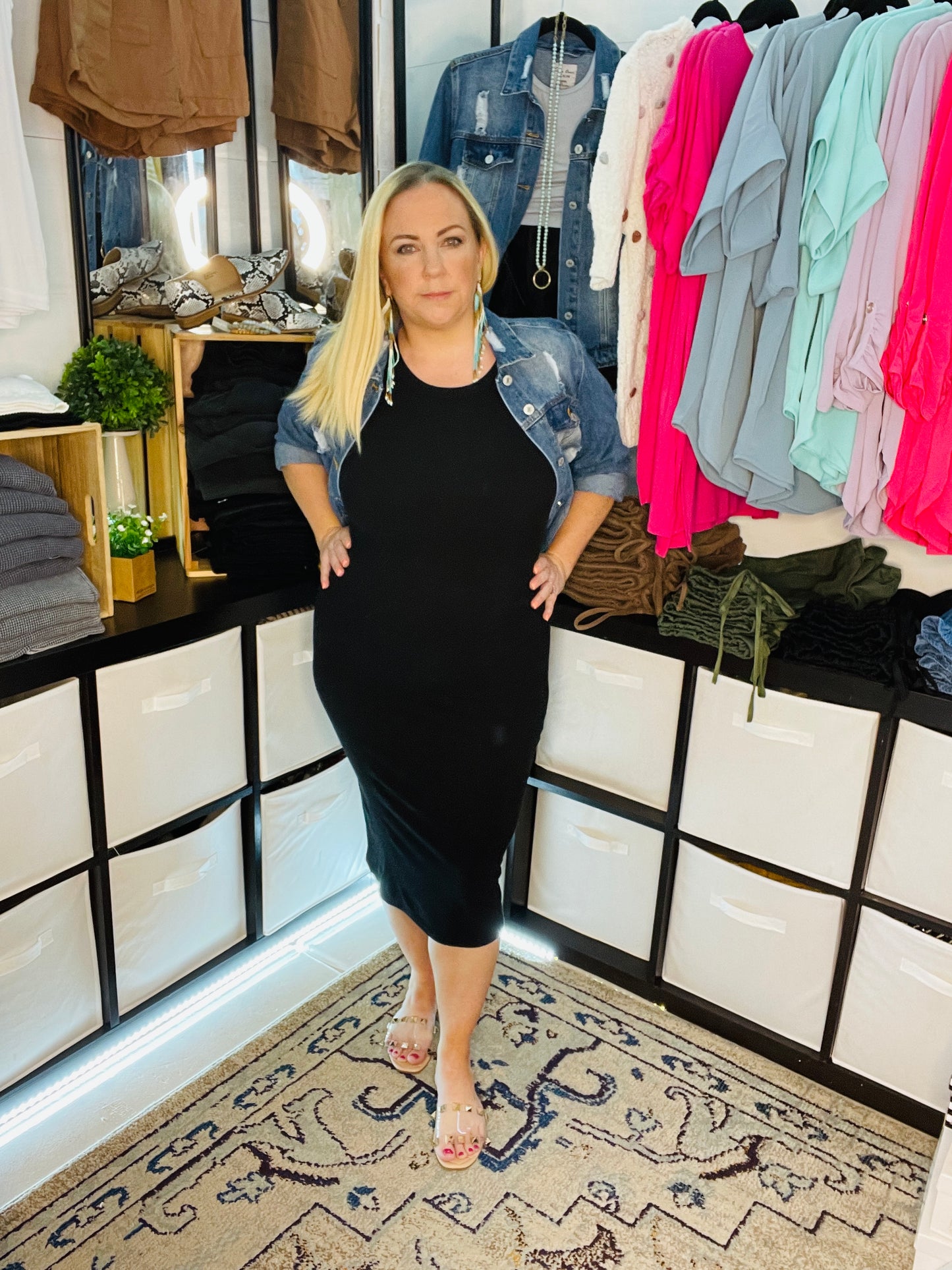RIB KNIT DRESS