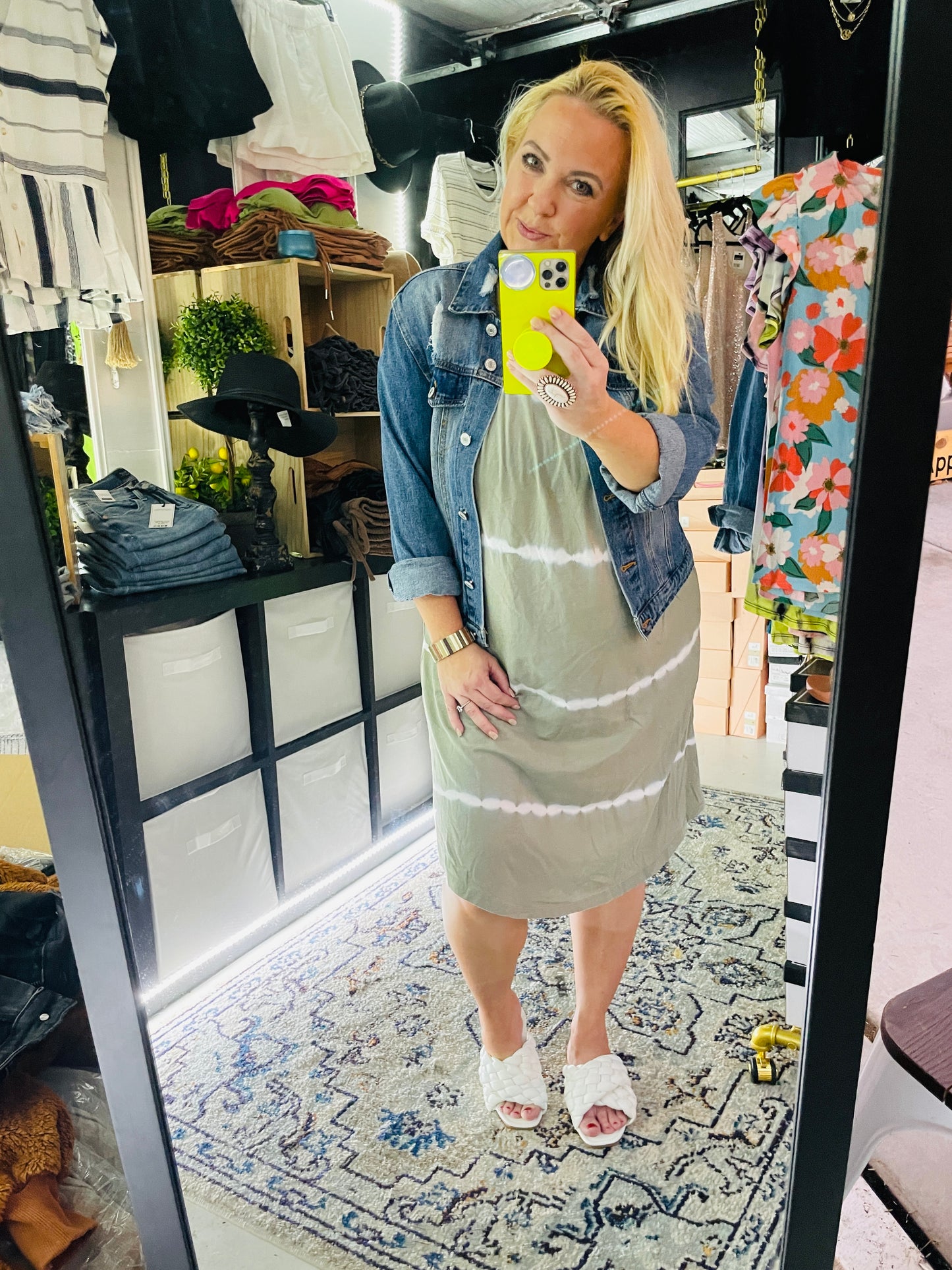 JERSEY KNIT MIDI DRESS