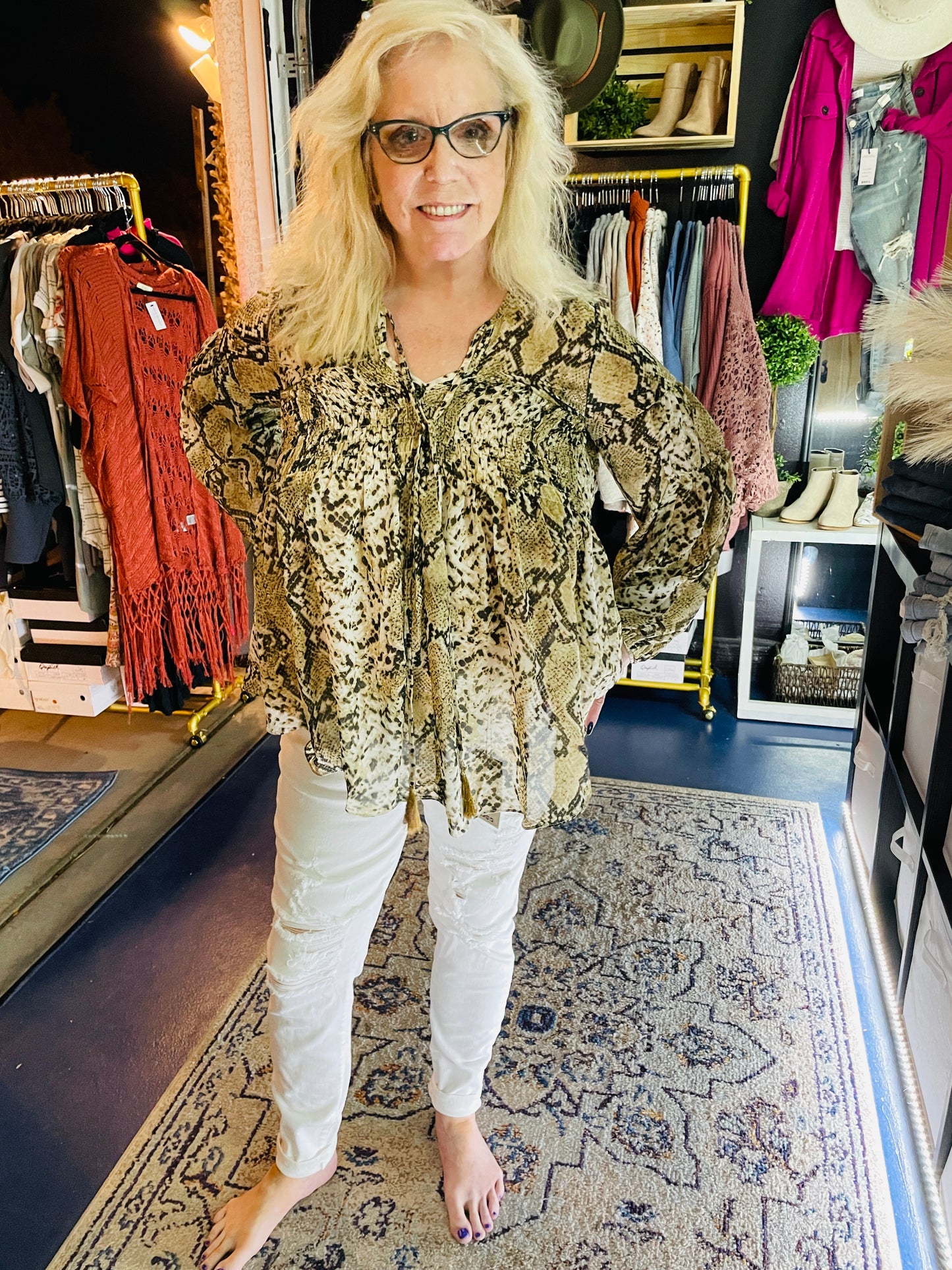 WILD SNAKE PYTHON BLOUSE