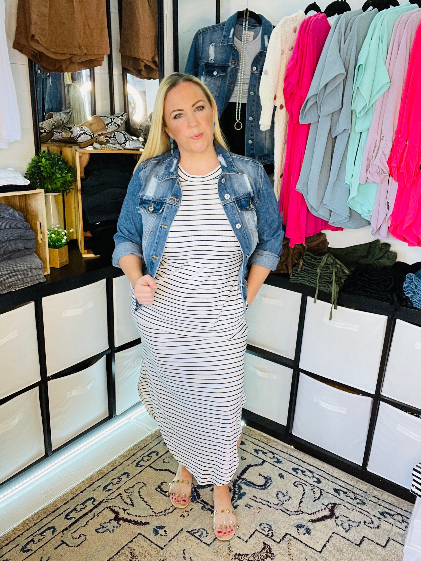 RIBBED POCKET DRESS